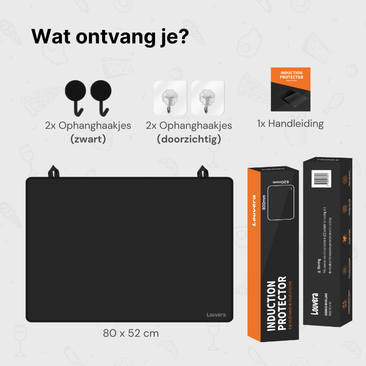 Inductiekookplaat beschermer - 80x52 cm